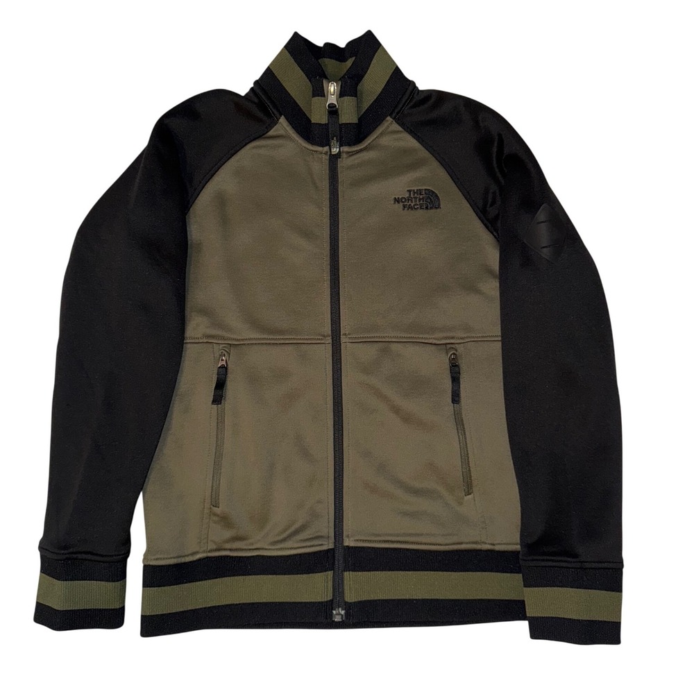 The North Face Boys Takeback Track Olive Green & Black Full Zip  Size M‎ 10 12